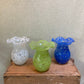 Glass Ruffled Vase