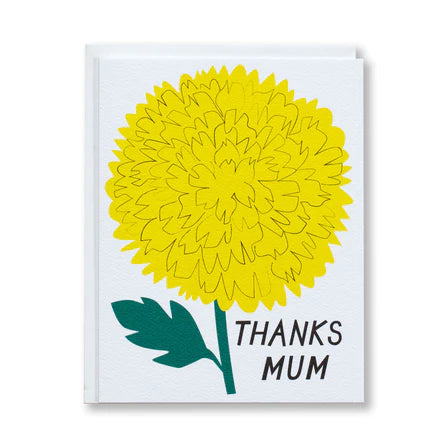 Card: Chrysanthemum Mum - Yellow