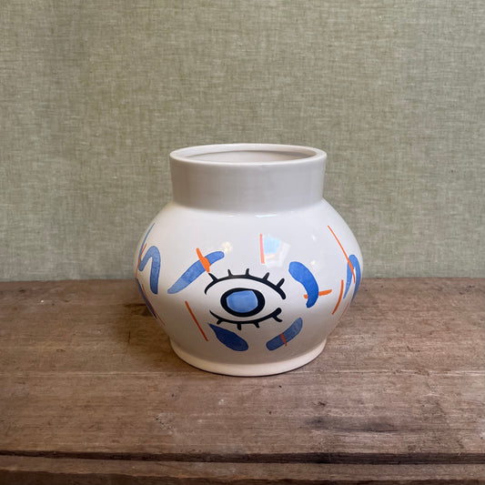 Ceramic vase - Eye/Blue