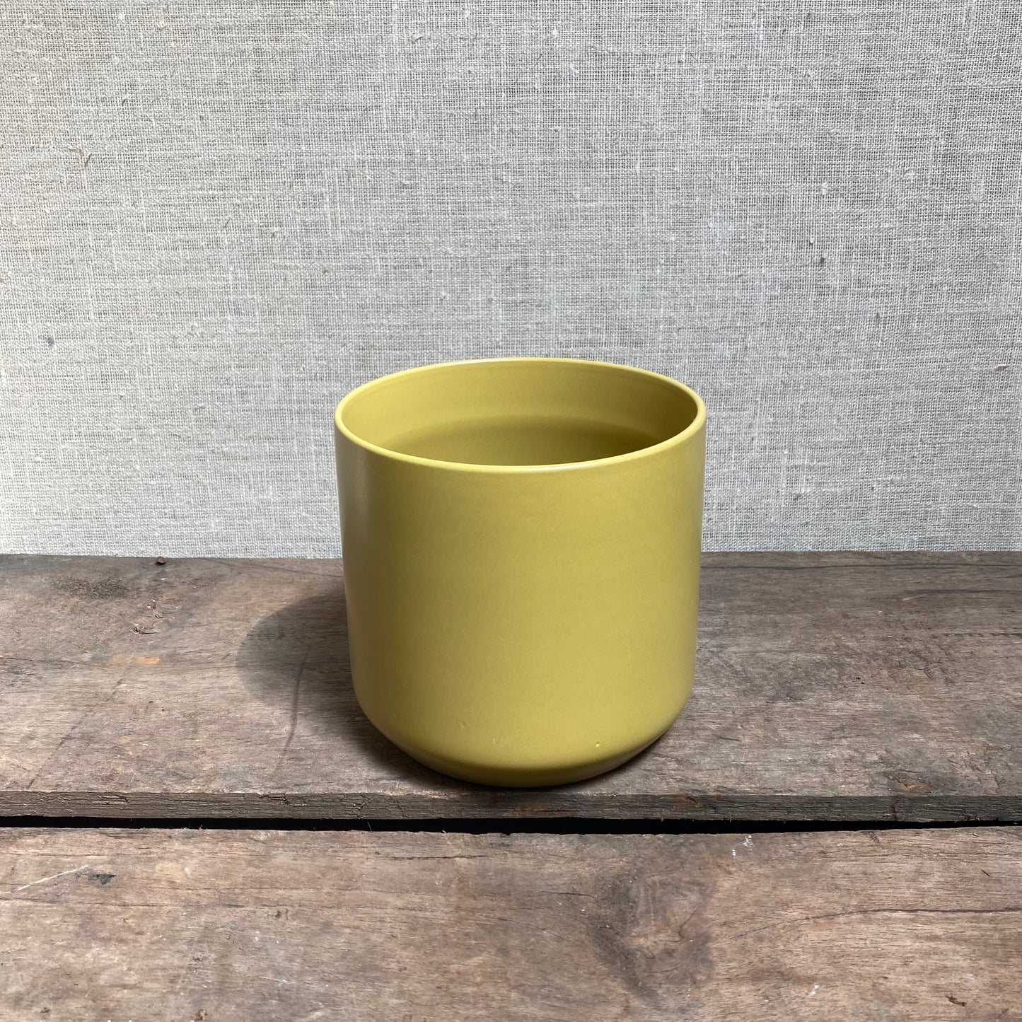 Ceramic Pot - Yellow Dijon Cylinder