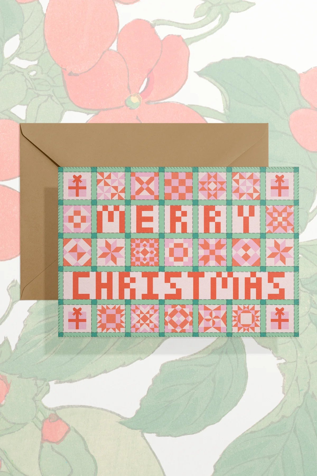Card: Holiday - Merry Christmas - Quilt Squares