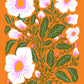 Art Print - Mini - White Blooms on Terra Cotta