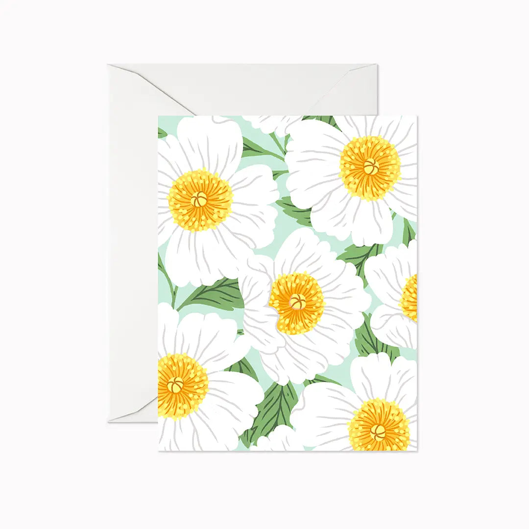 Card: White Peony