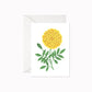 Card: Mini Flower Card - Yellow Marigold