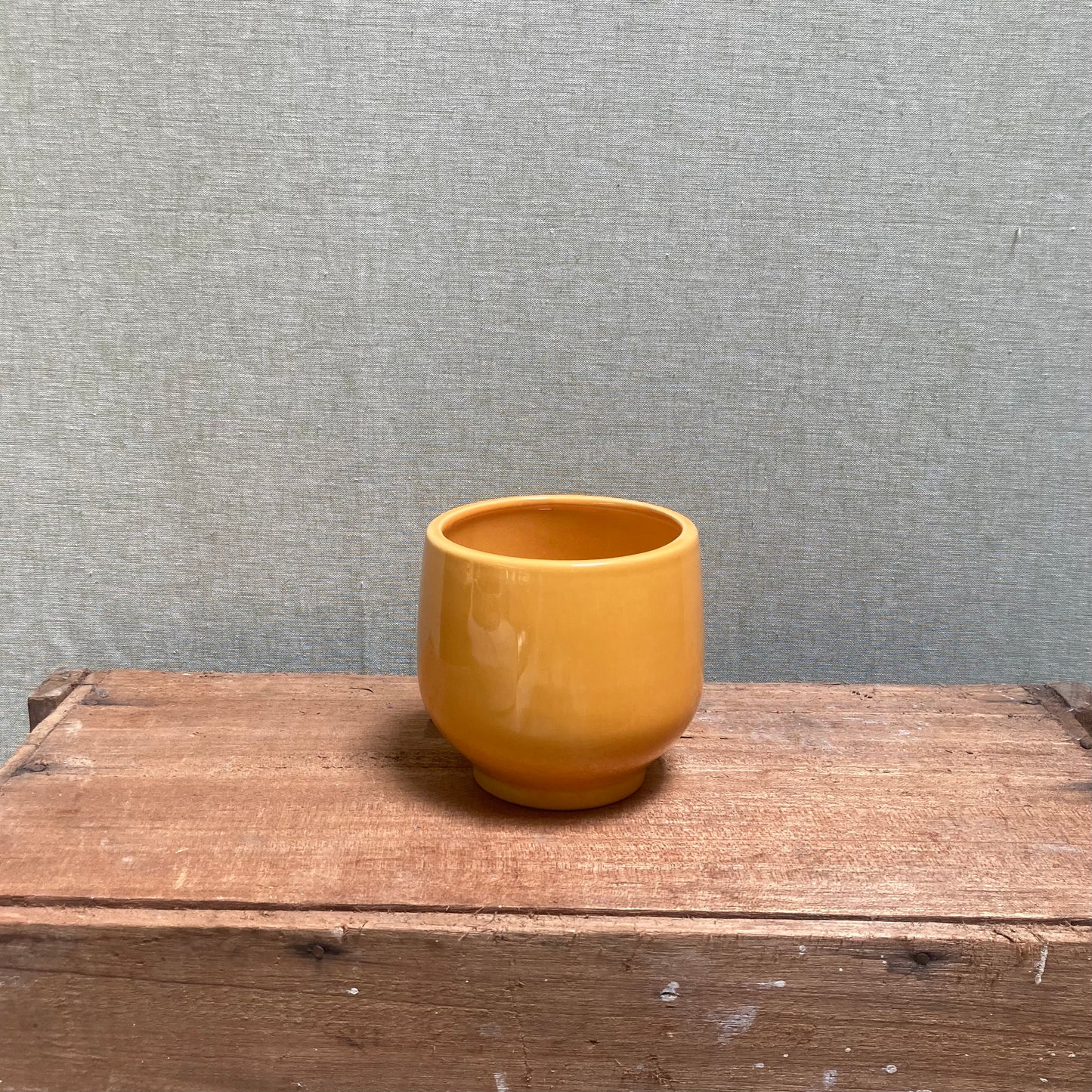Ceramic Pot - Orange Tangerine Teardrop Pot