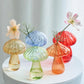 Bud Vase - Coloured Glass Mushroom