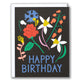Card: Birthday Black Floral
