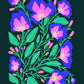 Art Print - Mint and Blue Blooms
