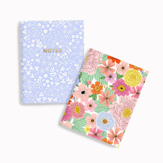 Notebook: Blue Mini Floral & Summer Floral Set