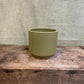 Ceramic Pot - Pea Green Ridged