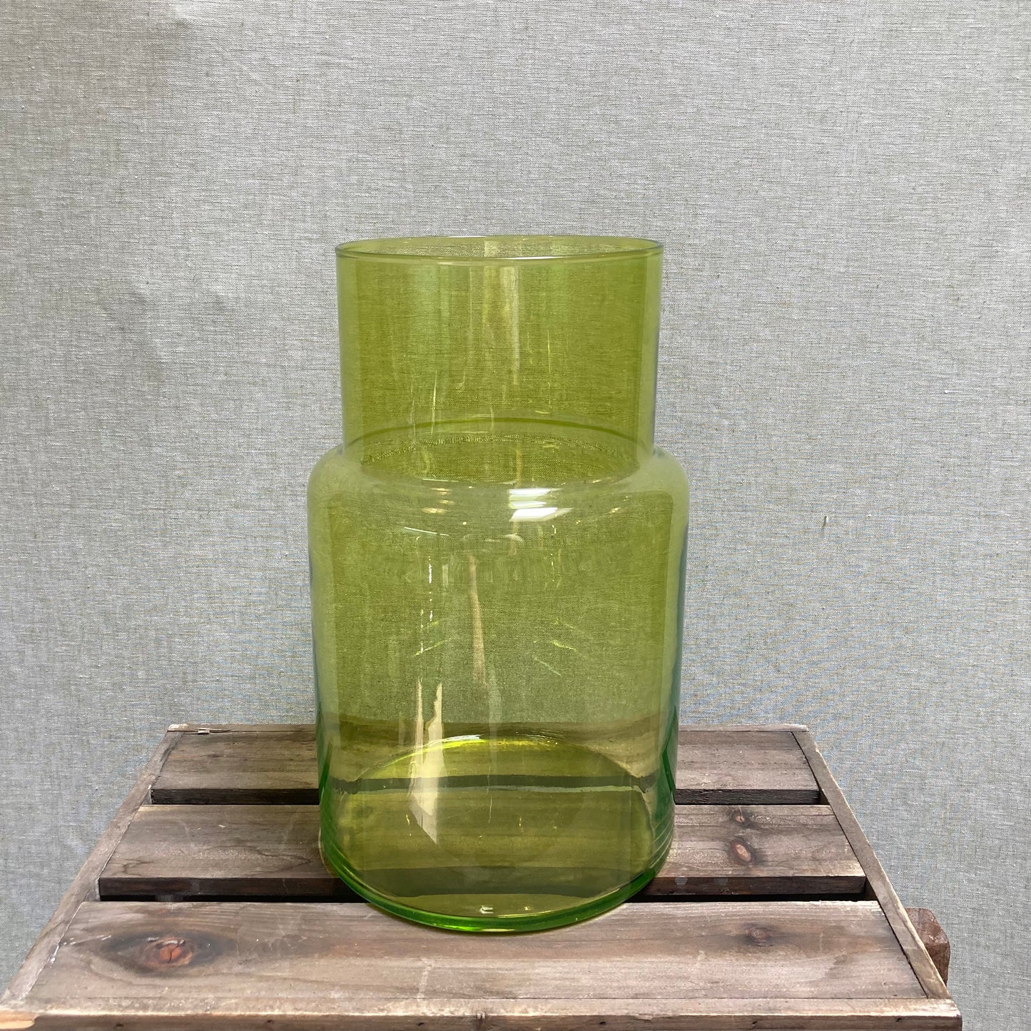 Large Glass Statement Vase - Green