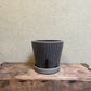 Ceramic Pot - Art Deco with Saucer