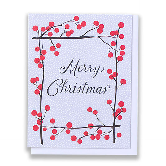 Card: Holiday - Ilex Berries - Red
