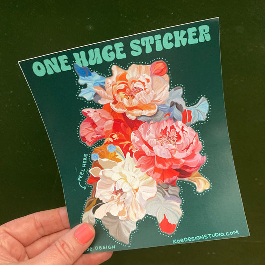 Sticker - Large Flower Koe Design