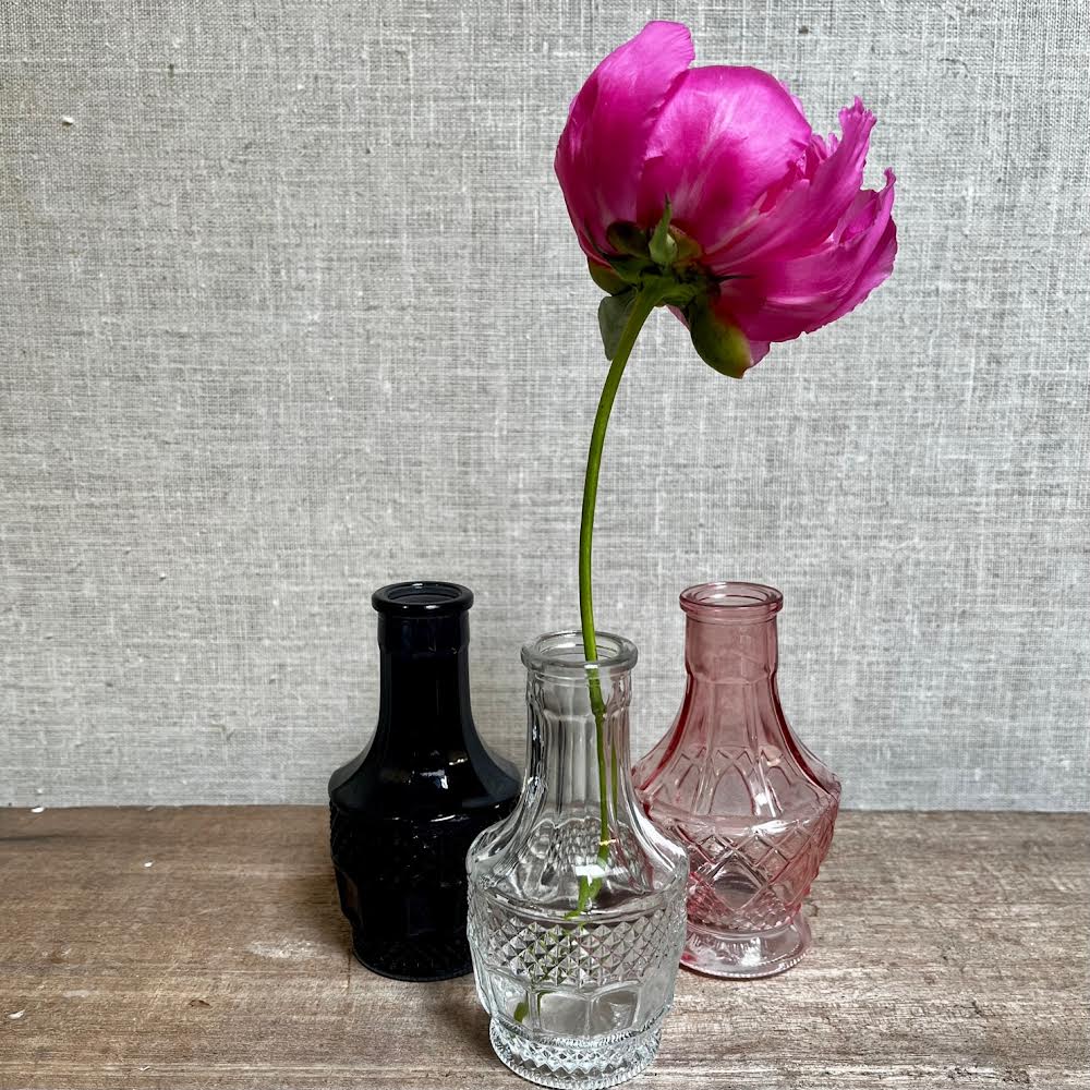 Bud vase - Patterned Glass