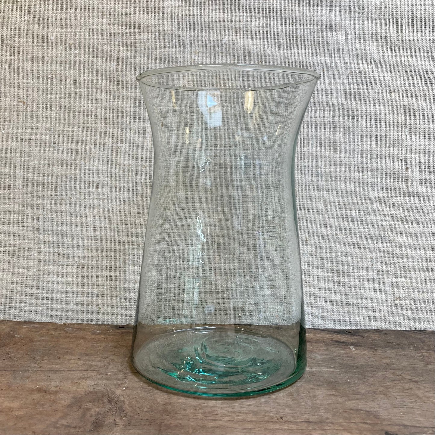 Glass Wide Cinch Vase for bouquets