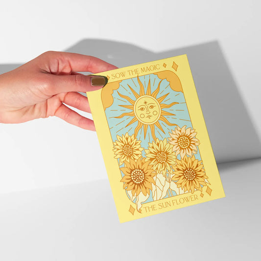 Card: Sunflower Botanical Tarot