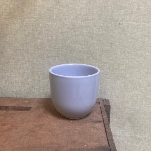 Ceramic Pot - Pale Blue Lavender Plain