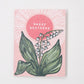 Card - Birthday - Linocut - Lily of the Valley