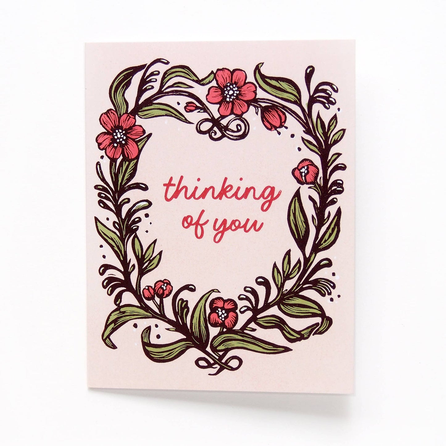 Card - Linocut - Thinking of you