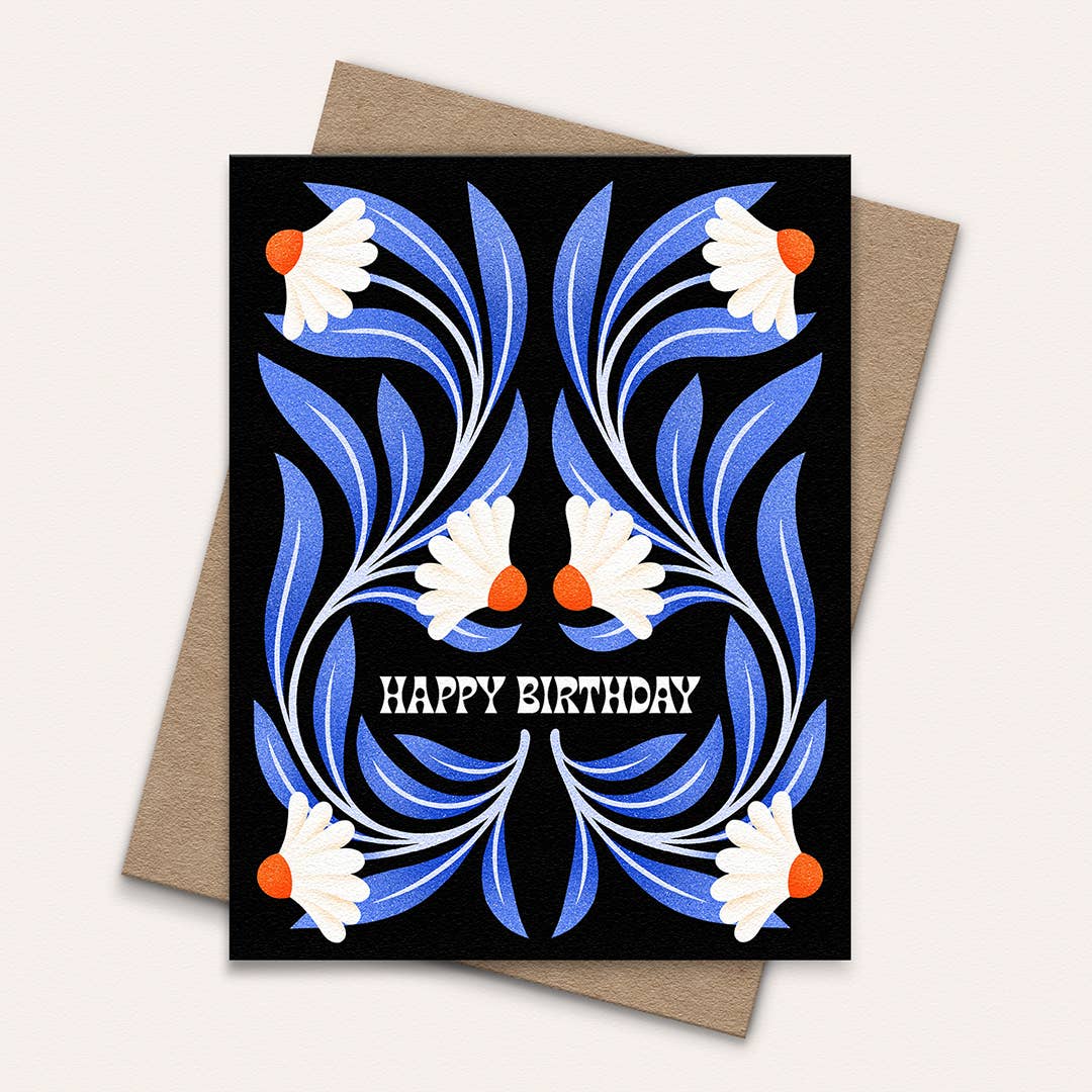 Card - Birthday - Blue Daisy