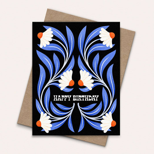 Card - Birthday - Blue Daisy