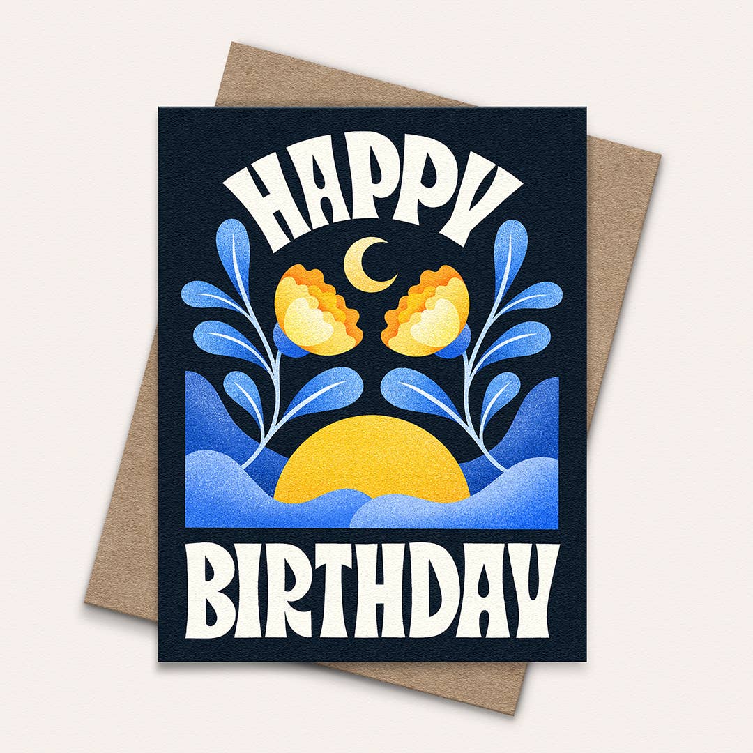 Card - Birthday - Blue Moon