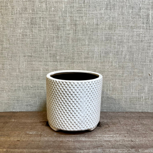 Ceramic Pot - White Dots