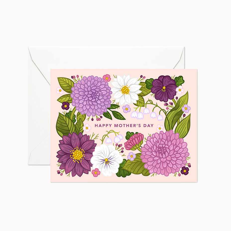 Card: Mother’s Day - Purple Flowers
