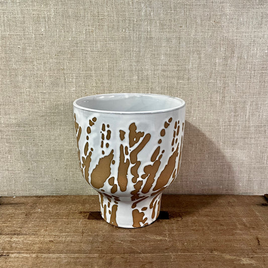 Ceramic Pot - White Splatter
