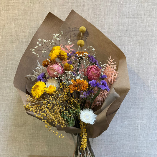 I FIORI Dried Everlasting Bouquet - Playful Bright Palette