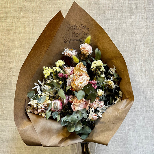 I FIORI Dried Everlasting Bouquet - Pastel