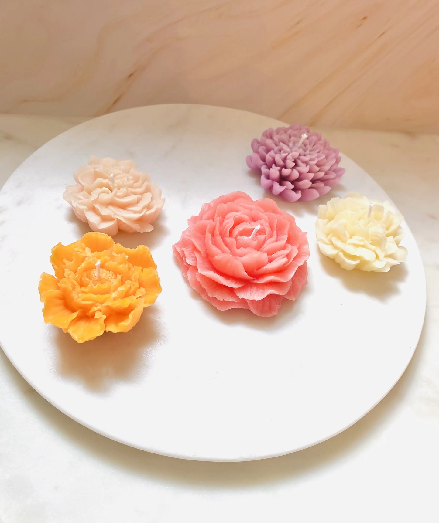 Beeswax Candles - Flower 5 pack