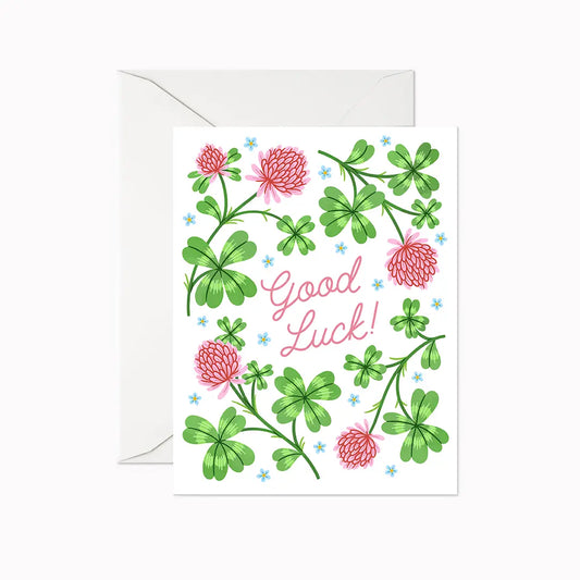 Card: Good Luck  - Pink Clover