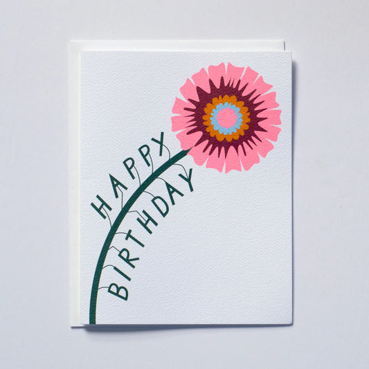 Card: Happy Birthday - Letter Leaves