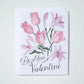Card: Valentine - Pink Tulips