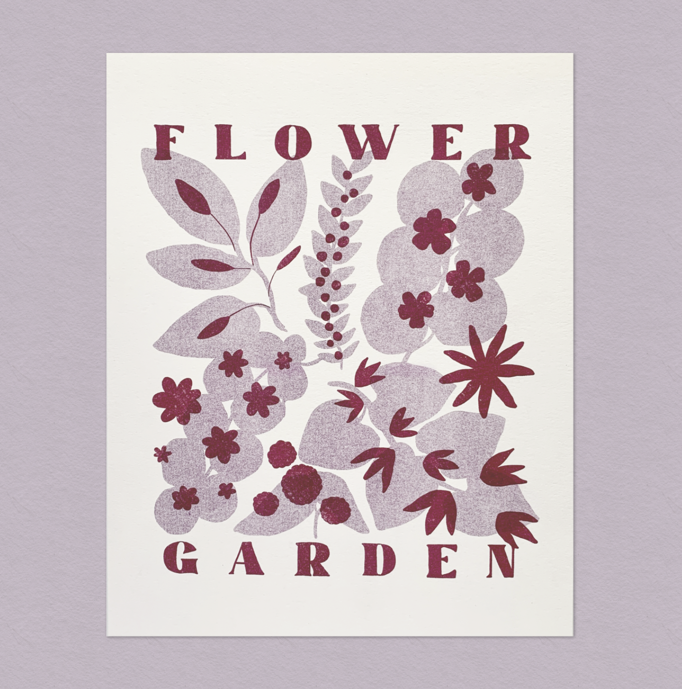 Riso Print: Flower Garden