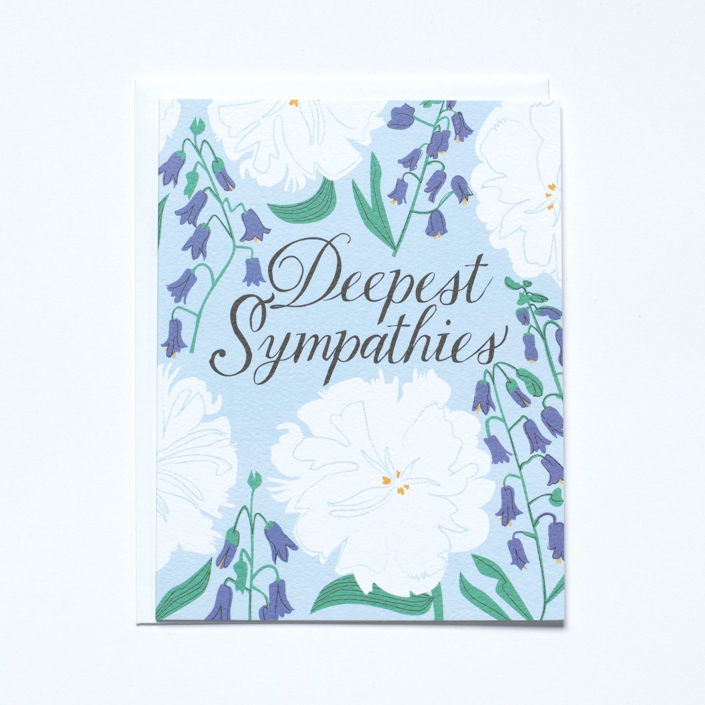 Card: Deepest Sympathies White Roses