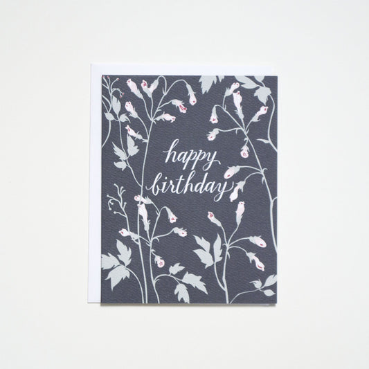 Card: Happy Birthday - Grey Vine