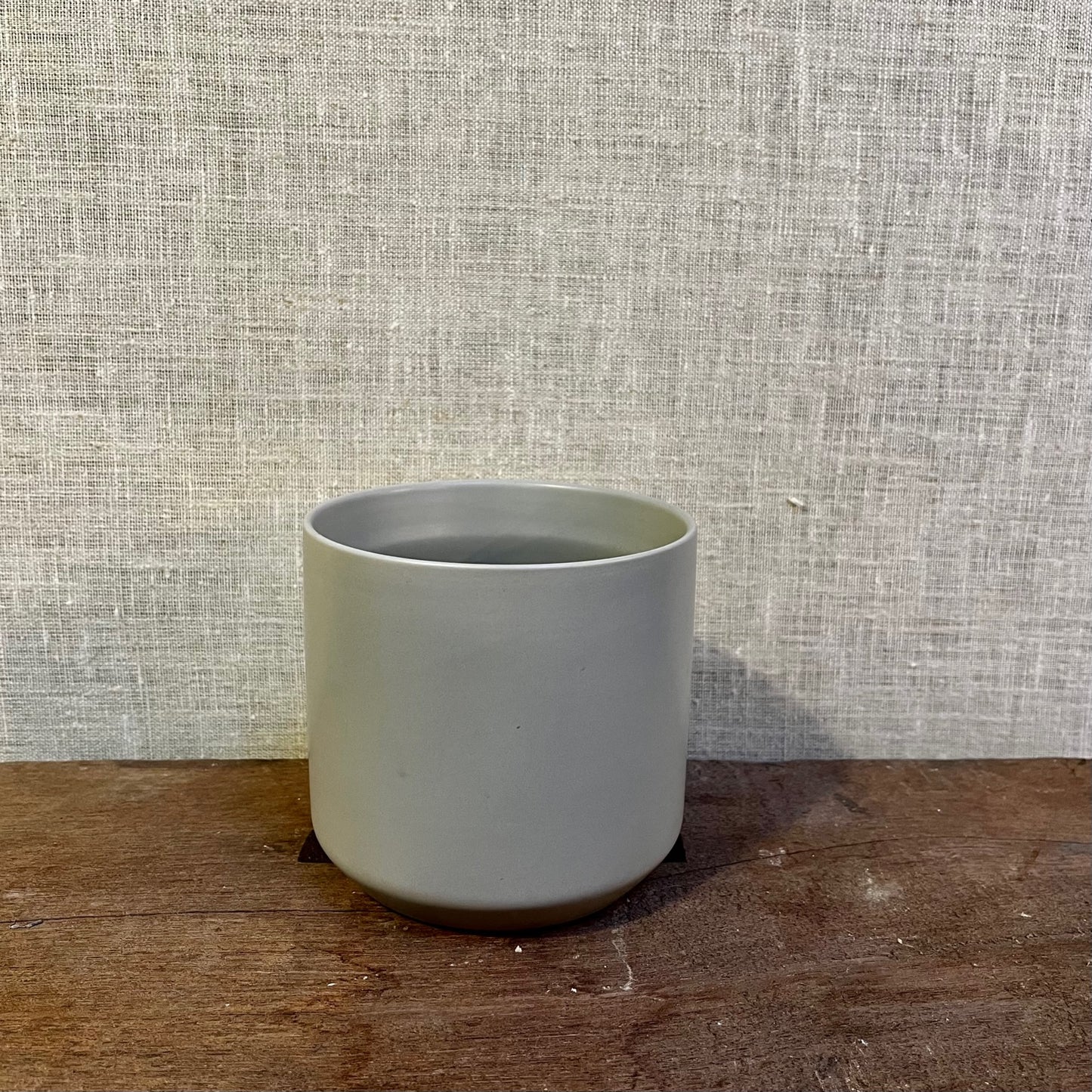 Ceramic Pot - Grey Cylinder