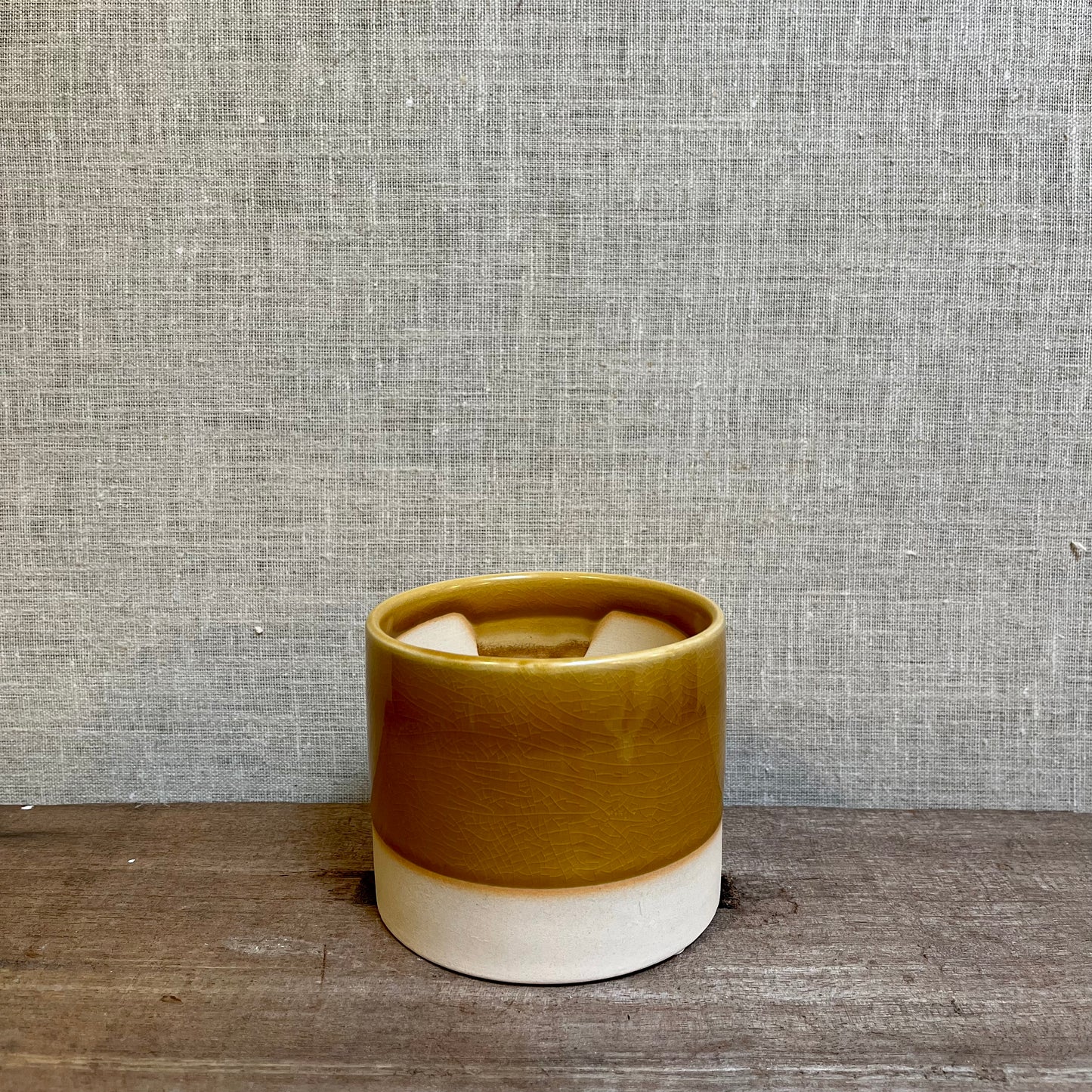 Ceramic Pot - Brown/Ochre